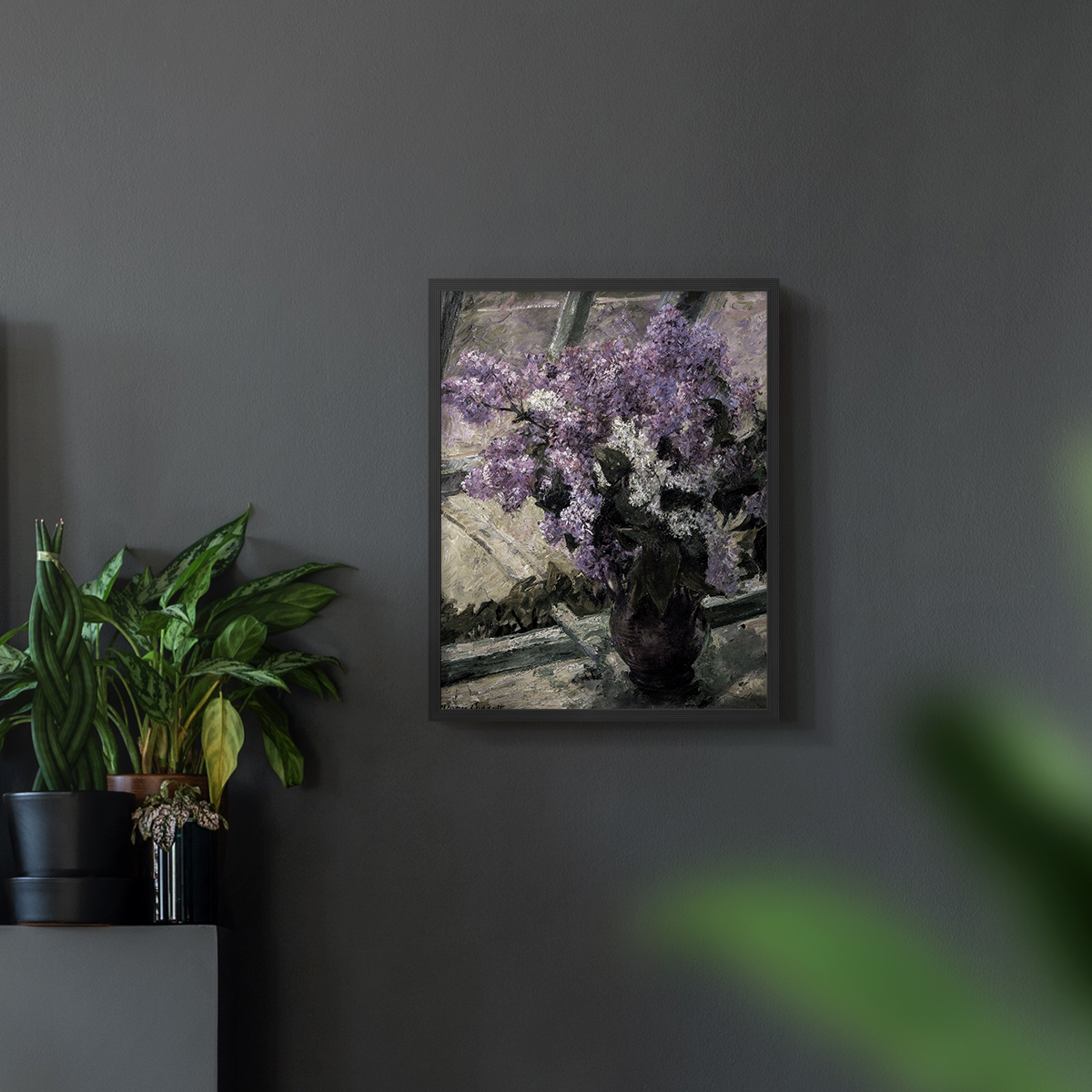 Vintage Floral Print CCLXX - 14in. x 11in. Vintage Framed Print in Black Wood Frame