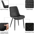 thumbnail image 3 of NORDICANA 37" Round Dining Table Set, Mid Century Modern Round Dining Table for 4 Person, Coffee Table for Kitchen Dining Room, Office, Save Space (1 Table with 4 Black Chairs), 3 of 7
