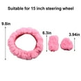 thumbnail image 6 of Rooha Car Decor Steering Wheel Cover Car Luxurious Plush Set Change Components Easy To Use Handbrake Cover High Performance 38Cm, 6 of 9