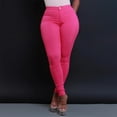thumbnail image 7 of Womens Jeans Fashion High Waisted Petite Plus Size Stretch Colored Hot Pink Pants Sizes XXL, 7 of 7