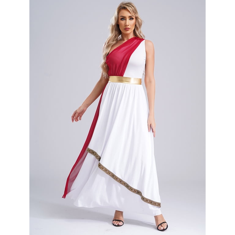 burgundy grecian dress Pleated One Shoulder Bardot Fit And Flare Maxi Dress - Burgundy