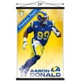 thumbnail image 3 of NFL Los Angeles Rams - Aaron Donald 21 Wall Poster with Wooden Magnetic Frame, 22.375" x 34", 3 of 6