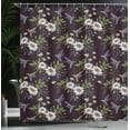 thumbnail image 3 of Ambesonne Botanical Shower Curtain, Birds Twigs Blossoms Art, 69"Wx84"L, Dark Maroon Multicolor, 3 of 4