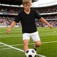 thumbnail image 5 of ZVNAΖH Kids Boys' V-Neck Quick Dry Soccer Jersey, Breathable Mesh Short Sleeve Sports T-Shirt for 3-15Y, 5 of 8