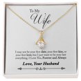 thumbnail image 3 of To My Wife Forever and Always Alluring Ribbon Necklace Message Card, 3 of 7
