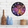 thumbnail image 3 of Dreamtimes Space Rainbow Wall Clock, 10 Inch Silent Non Ticking Round Clock Oil Painting Clock Easy to Read Clock for Living Room Bedroom Bathroom Home Decor, 3 of 7