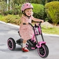 thumbnail image 2 of Gymax Kids Tricycle w/Foot Pedals Forward/Backward Steering Handlebars Aged 3+ Pink, 2 of 10