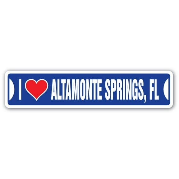 SignMission SSIL-Altamonte Springs Fl Street Sign - I Love Altamonte Springs, Florida
