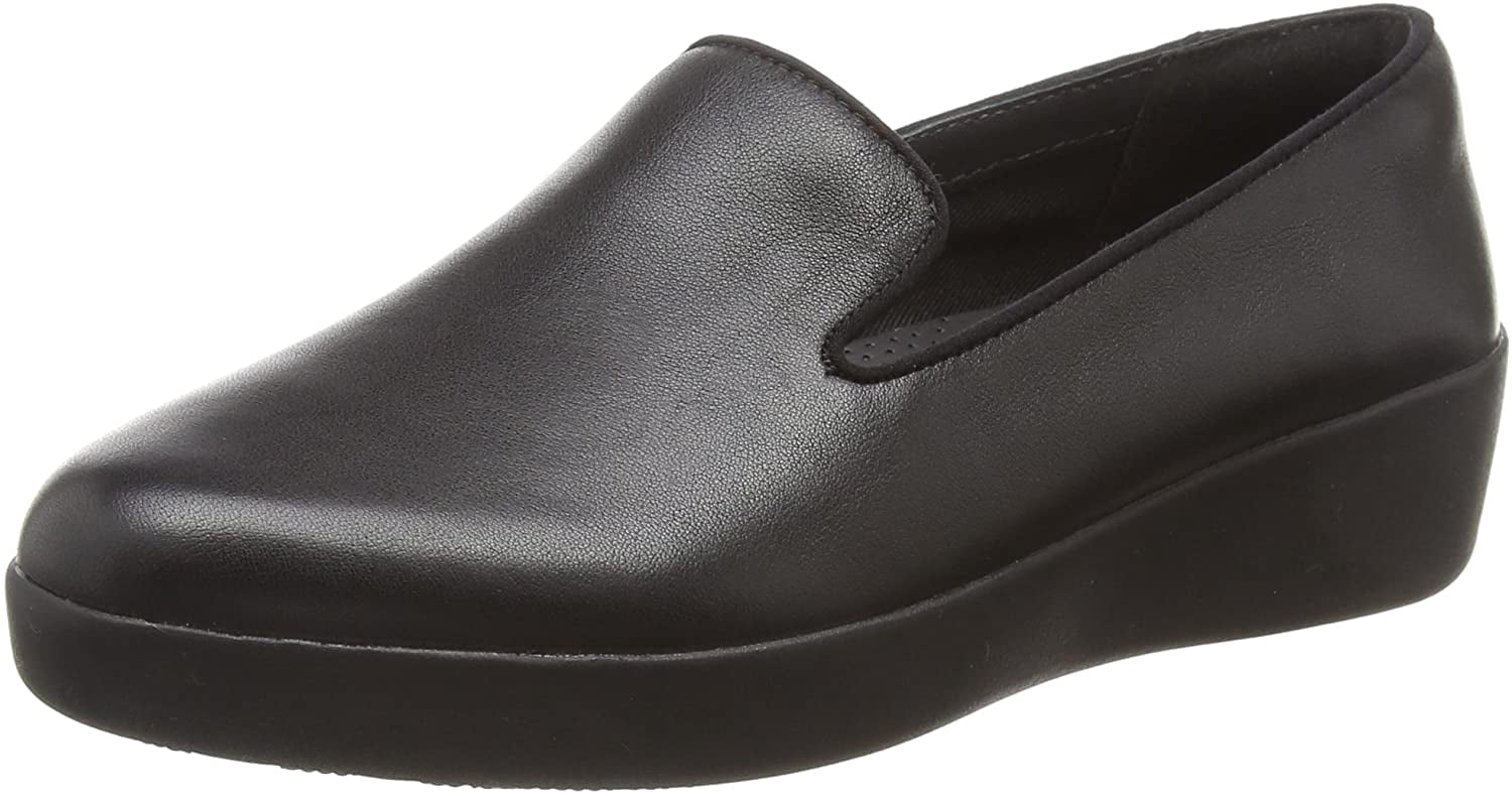 simple black loafers