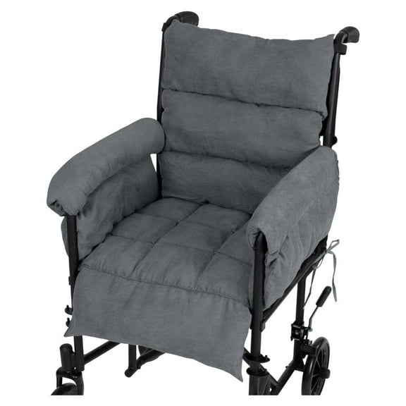 XilhXLy Wheelchair Seat Cushion - Comfortable Back Pressure, Pain Relief - for Desk, Office, Car, Gaming Chair - Large, Soft Non-Slip Pillow for Coccyx - Folding Lower Tailbone Support (Gray)