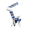 thumbnail image 5 of 17 Inches High Off Ground 4 Reclining Position Tall Beach Chair with Canopy Shade, 5 of 9