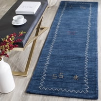 Safavieh Himalaya Yvonne Solid Wool Runner Rug, Blue, 2'3" x 12'