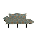 thumbnail image 2 of Ethnic Futon Couch, Sketched Grass and Herbs Hand Drawn Style Natural Nostalgic, Daybed with Metal Frame Upholstered Sofa for Living Dorm, Loveseat, Pale Reseda Green Grey, by Ambesonne, 2 of 4