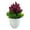 Purplish Red, variant on Ludlz Artificial Podocarpus Pine Centerpiece in Pot Fake Mini Decorative Potted Topiary Shrubs Room Decoration Simulation Plant Potted Small Bonsai Fake Flower Garden Decor for Office, Home, Inddor