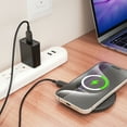 thumbnail image 5 of onn 10W Wireless Charging Pad with 5ft USB C to USB -C Cable and Wall Adapter, Qi Certified, Black - Compatible with iPhone 17/16/15/14/13/12 Series, Samsung Galaxy, Note, Pixel Devices, 5 of 12