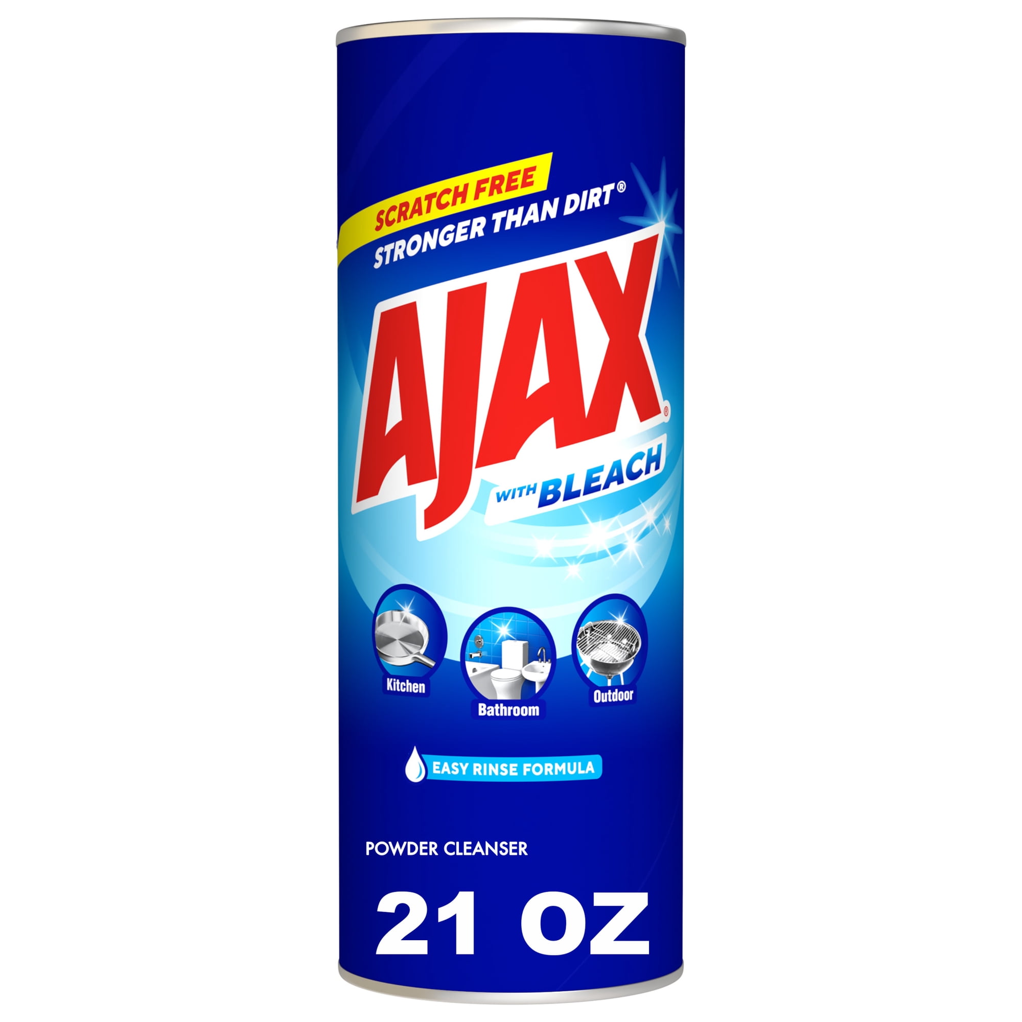 Ajax Powder Cleanser with Bleach, Multi-Purpose Cleaner, Scratch-Free Formula, 21 oz