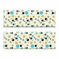 thumbnail image 2 of Abstract Bench Cushion Set of 2, Trippy Geometric Circles Dotted Yellow Rounds on Zig Zag Lines Background Art Print, Standard Size Foam Pad and Decorative Cover, Aqua, by Ambesonne, 2 of 4