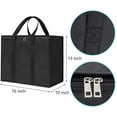 thumbnail image 3 of Tripumer 2 Pack Insulated Reusable Grocery Shopping Bags X-Large Insulated Food Delivery Bag for Shopping Groceries Foldable Black, 3 of 8