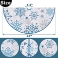 thumbnail image 7 of Snowflakes es Christmas Tree Skirt, Blue and White Snowy Winter Artificial Large Tree Skirt for Holiday Home Decoration Indoor Farmhouse Decor, 7 of 7