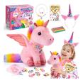 thumbnail image 1 of 21pcs Juguete De Peluches Unicornio+collar,regalo Para Niñas Xtellar blanco, 1 of 4