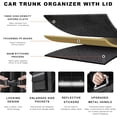 thumbnail image 3 of Car Trunk Organizer, 52L Collapsible Car Storage Waterproof Trunk Organizer with Lid & Handle, Multi Compartment Oxford Cargo Groceries Storage for Trucks SUVs Sedans, 3 of 6