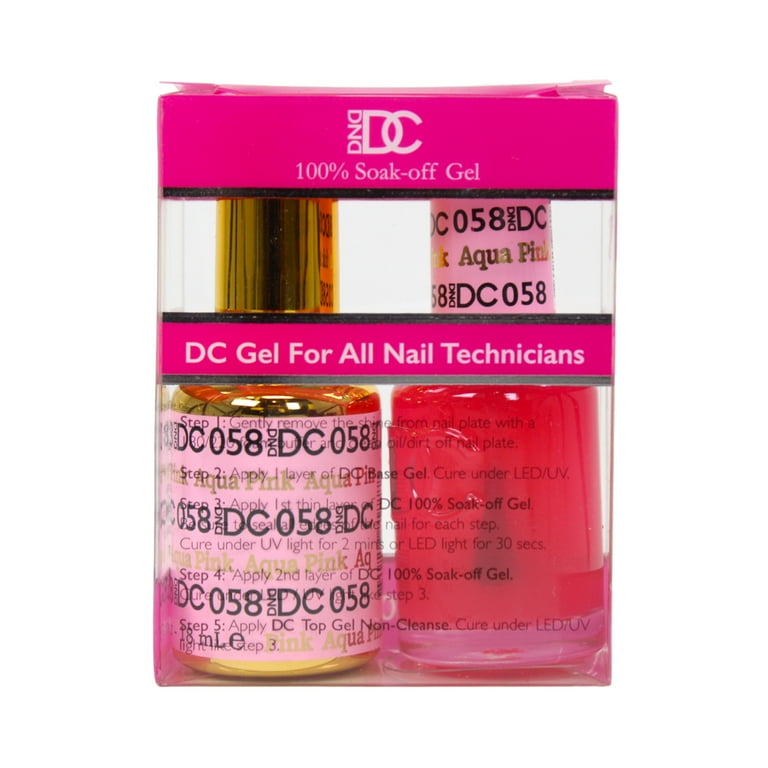 DND - DC Duo Soak off Gel & Matching nail polish - 058 Aqua Pink