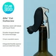 thumbnail image 3 of TrueZoo Allie the Black Cat Corkscrew Wine Opener, Manual Bottle Opener, 3 of 8