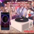 thumbnail image 1 of Retro Bluetooth 5.0 Vinyl Record Player Speaker Strong Bass TF Card Portable, 1 of 2