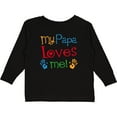 thumbnail image 3 of Inktastic My Papa Loves Me Gift Boys or Girls Long Sleeve Toddler T-Shirt, 3 of 5