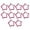 rose red, variant on 10Pieces Five Pointed Star Shaped Carabiner Heavy Duty Hanging Buckle Key Chain Clip for Keychains Home Outdoor Hiking Accessories