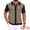 Black, variant on DARING DIVA Men's Striped Short Sleeves Button Down Jacquard Polo Shirts M Light Blue