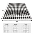 thumbnail image 3 of Salouo Houndstooth Black And White Print Bed Blankets,Flannel Blanket Comfortable Air Conditioning Blanket Lightweight Blanket for Sofa Bed Travel & Couch -40"x30", 3 of 8