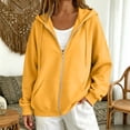 thumbnail image 5 of Oversized Zip Up Hoodie For Women Casual Long Sleeve With Pockets Sweatshirts Fall Winter Track Jackets, 5 of 5
