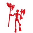 thumbnail image 2 of Skeleton Decorations, Mini Skeleton Figure, Poseable Skeleton Model, Plastic Action Figure, Hobby Build-And-Pose Squeeze Toys, 5.3 X 1.57 Inch Red Design for Spooky Shelf, 2 of 7