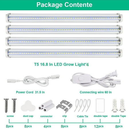 

T5 LED Plant Grow Light Strip High PPFD Full Spectrum Lamp For Indoor Flower Veg