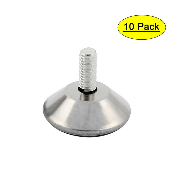 M8x40mmx20mm Iron Adjustable Furniture Leg Table Leveling Foot Pad 10Pcs