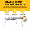 thumbnail image 4 of Watercolor Floral Table Cloths for 8 Foot Rectangle Tables, Spring Garden Onion Flowers Lavender Plants Patio Waterproof Elastic Fitted Tablecloths, Washable Rectangular Table Cover for Camping, 4 of 8