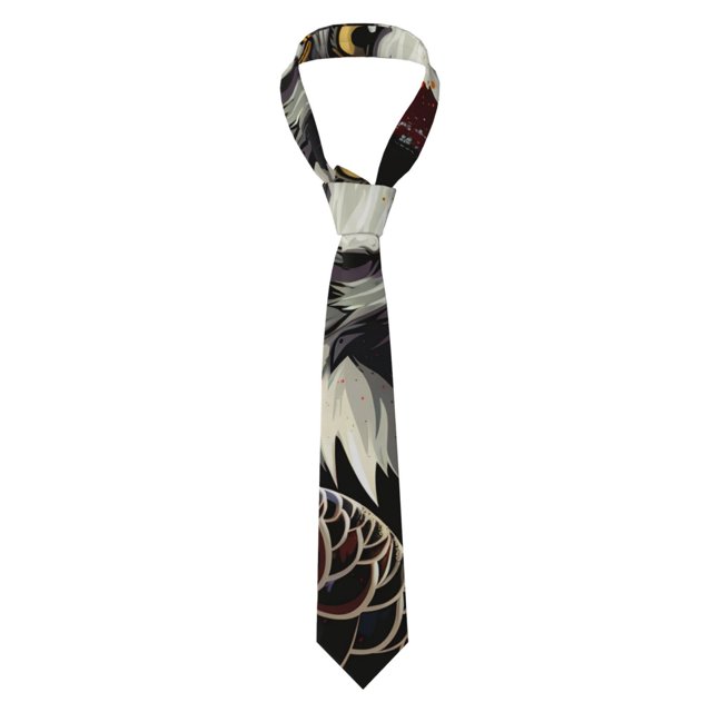 Fotbe Retro American Eagle A Corbata Clásica para Hombre con Estampado – Corbata de Seda Jacquard Tejida, para Negocios, Bodas y Eventos Formales