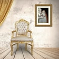 thumbnail image 3 of English School 13x18 Gold Ornate Wood Framed with Double Matting Museum Art Print Titled - A Museumistening Portrait of a Mother and Child, 3 of 4