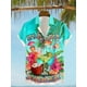 thumbnail image 2 of Son las 5 en punto en algún lugar Camisa hawaiana con estampado 3D de loro para hombre, camisa de playa de verano con botones y manga corta, ropa de vacaciones, 2 of 5