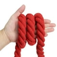 thumbnail image 4 of Uxcell 10 Feet Tug of War Rope for Adults Teen 3-Strand Natural Twisted Cotton Rope with Flag Red, 4 of 6