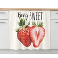 thumbnail image 2 of Strawberry Sink Skirt 11"Wx13"L, Dustproof Under Sink Curtain with Self Adhesive Tape, Red Summer Fruits Green Botanical Cabinet Curtain Cover for Bathroom Vanity, RV, Kitchen Cabinet Storage Shelf, 2 of 9