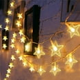 thumbnail image 2 of DYstyle LED Star String Lights Battery Operated Christmas Lights Twinkle Lighting Hanging Star Decoration For Bedroom Wall Wedding Home Party Xmas Tree, 2 of 4
