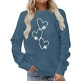 thumbnail image 1 of Chandail en Molleton d'Hiver pour Femmes Mode Festive Imprimé de Noël Col Rond Veste Bohème Vêtements d'Automne Surdimensionnés Vêtements d'Athlète pour Femmes Robes avec Cardigan Assorti Chandails en Molleton pour Femmes, 1 of 4