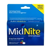 MidNite Drugfree Sleep Aid Chewable Tablets, Cherry Flavor, 30 ct