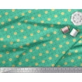 thumbnail image 2 of Soimoi Green Cotton Voile Fabric Marigold Geometric Printed Fabric 1 Yard 56 Inch Wide, 2 of 3