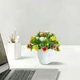 thumbnail image 4 of Small Fake Potted Plants, Mini Artifical Flower Greenery Indoor for Living Room Bedroom Kitchen Bathroom Office Home Desk Shelf Windowsill Decor, 4 of 6