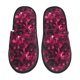thumbnail image 1 of Balery Burgundy Tie Dye Pantuflas de Casa de Felpa Silenciosas con Diseño Estampado, Zapatillas Cómodas Antideslizantes de Algodón para Interior-Large, 1 of 8