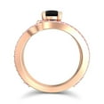 thumbnail image 4 of 2.50 Carat Elegant Round Cut Black Onyx & Pink Sapphire Gemstone Anniversary Ring for Ladies Solid 14K Rose Gold Size 7.5 by Diamond-Capitals, 4 of 8