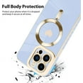 thumbnail image 4 of for iPhone 13 Pro Max Case [Support Magsafe] Love Heart Pattern Magnetic Plating Electroplate Luxury Elegant Case Camera Protector Soft TPU Shockproof Protective Corner Back Cover -Blue, 4 of 12